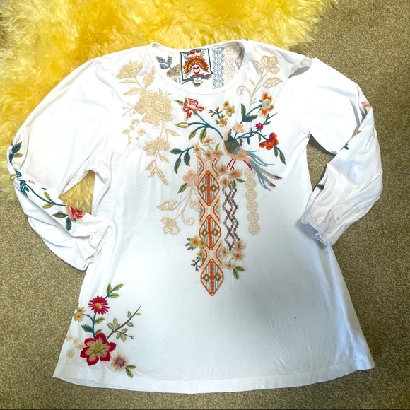 Johnny Was Tops - Johnny Was Ellia Puff Sleeve Shirt/ Blouse